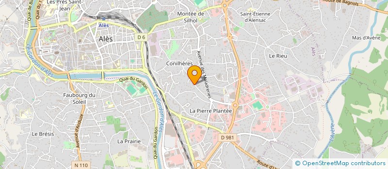 localisation de l'entreprise MONSIEUR THOMAS GUY  ALES