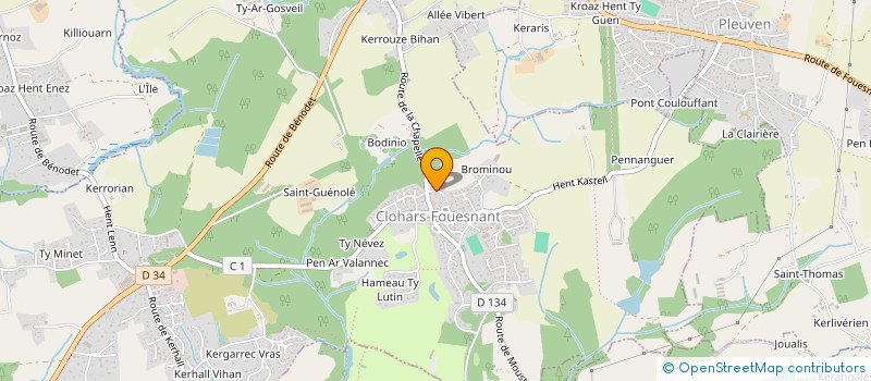 localisation de l'entreprise MONSIEUR THOMAS HELIAS  CLOHARS-FOUESNANT