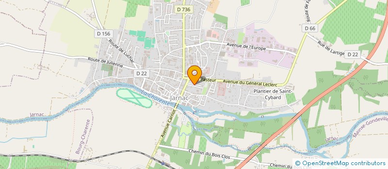 localisation de l'entreprise MONSIEUR THOMAS HOUNHOUI à JARNAC