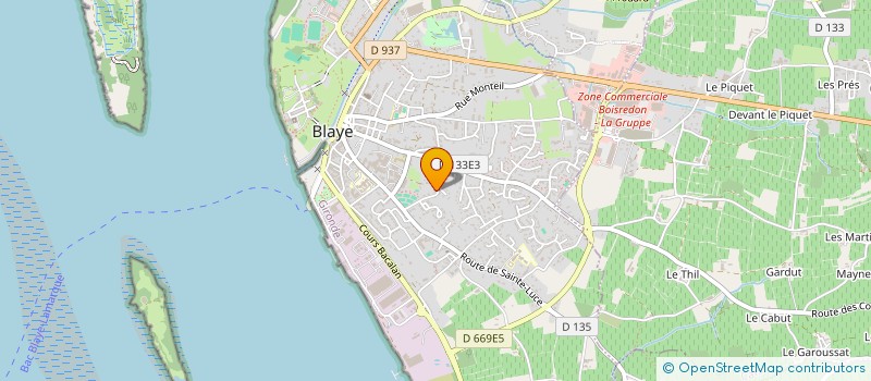 localisation de l'entreprise MONSIEUR THOMAS JACOMO à BLAYE