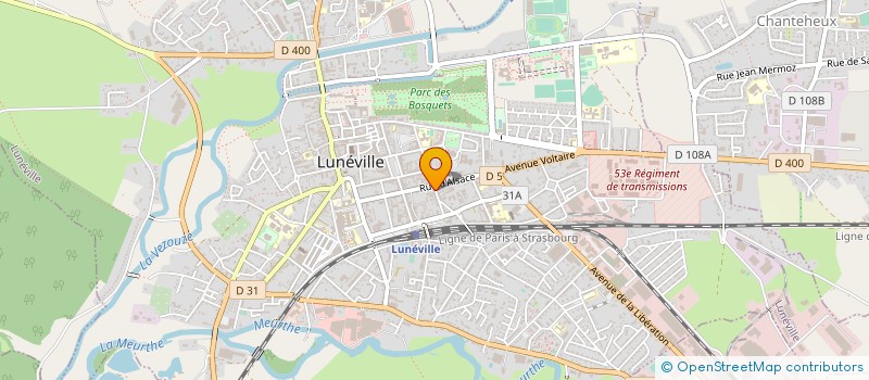 localisation de l'entreprise MONSIEUR THOMAS JACQUOT à LUNEVILLE