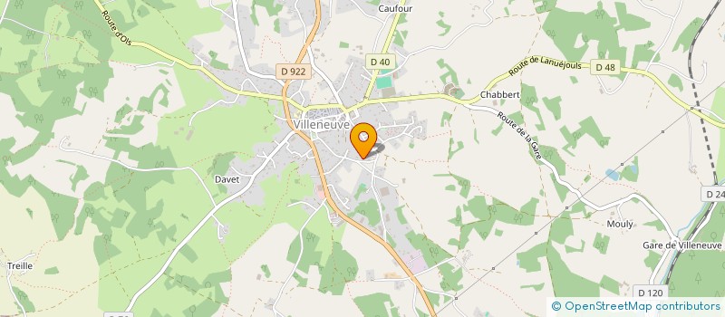 localisation de l'entreprise MONSIEUR THOMAS JALFRE  VILLENEUVE