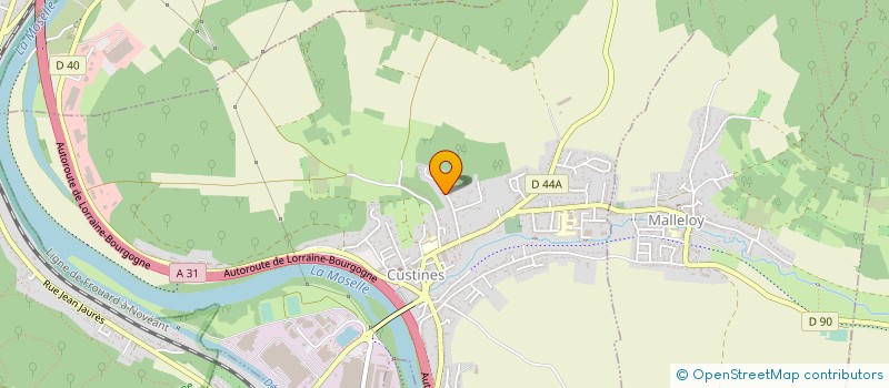 localisation de l'entreprise MONSIEUR THOMAS JEANTY  CUSTINES