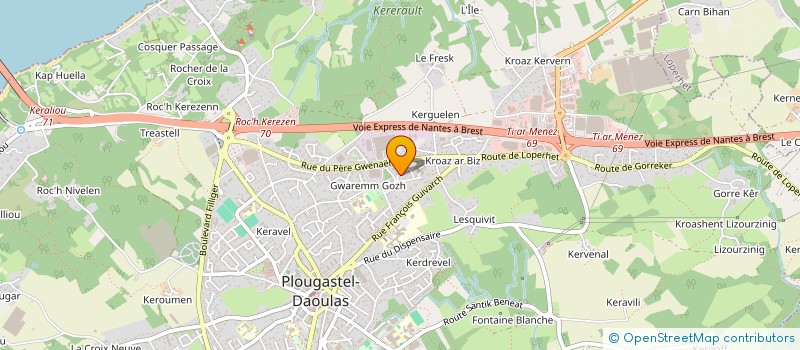 localisation de l'entreprise MONSIEUR THOMAS JEZEQUEL  PLOUGASTEL-DAOULAS