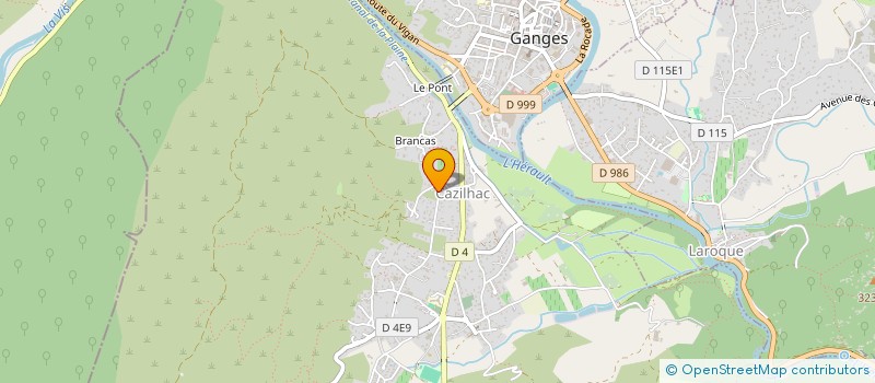 localisation de l'entreprise MONSIEUR THOMAS JOURDAN  CAZILHAC