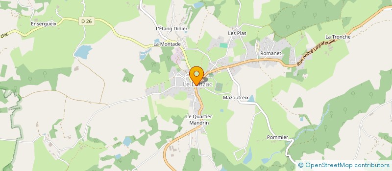 localisation de l'entreprise MONSIEUR THOMAS JUREDIEU  LE LONZAC