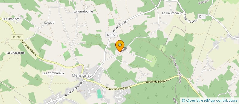 localisation de l'entreprise MONSIEUR THOMAS LABORIE  MENSIGNAC