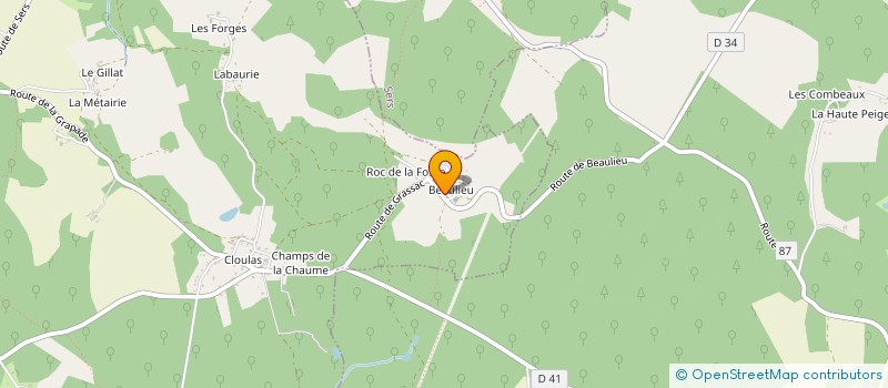 localisation de l'entreprise MONSIEUR THOMAS LALANNE  DIGNAC