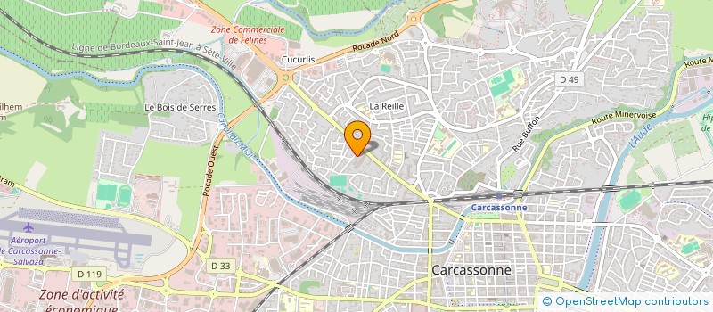 localisation de l'entreprise MONSIEUR THOMAS LARRIGAN  CARCASSONNE