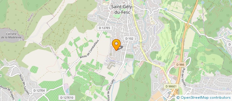 localisation de l'entreprise MONSIEUR THOMAS LAURENT  SAINT-GELY-DU-FESC