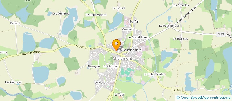 localisation de l'entreprise MONSIEUR THOMAS LAVIGNE  CHALAMONT