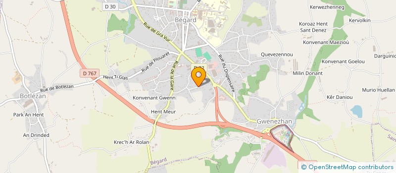 localisation de l'entreprise MONSIEUR THOMAS LE BEC  BEGARD