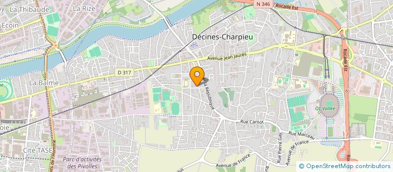 localisation de l'entreprise MONSIEUR THOMAS LESAULNIER  DECINES-CHARPIEU