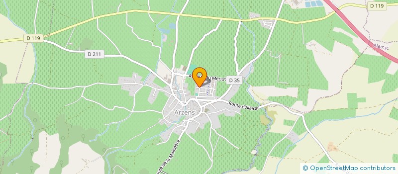 localisation de l'entreprise MONSIEUR THOMAS LESUEUR  ARZENS