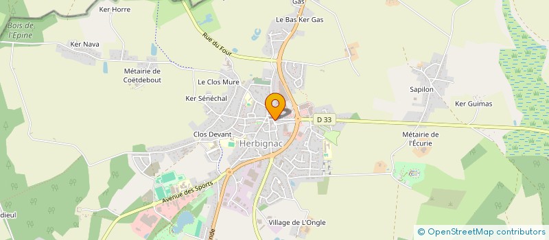 localisation de l'entreprise MONSIEUR THOMAS LUCAS à HERBIGNAC