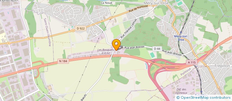 localisation de l'entreprise MONSIEUR THOMAS MARIE  MERY-SUR-OISE