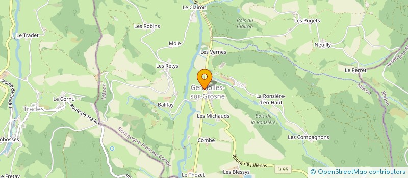 localisation de l'entreprise MONSIEUR THOMAS MARTELIN à GERMOLLES-SUR-GROSNE