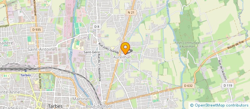 localisation de l'entreprise MONSIEUR THOMAS MARTIN  AUREILHAN