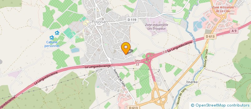 localisation de l'entreprise MONSIEUR THOMAS MARTINEZ  POUSSAN