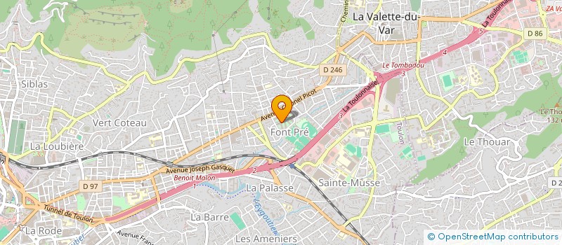 localisation de l'entreprise MONSIEUR THOMAS MARTINO  TOULON