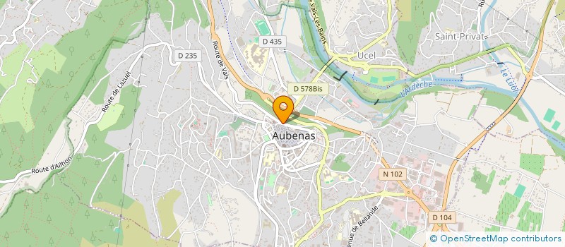 localisation de l'entreprise MONSIEUR THOMAS MORELON  AUBENAS