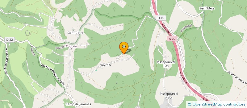 localisation de l'entreprise MONSIEUR THOMAS MORICEAU  FLAUJAC-POUJOLS