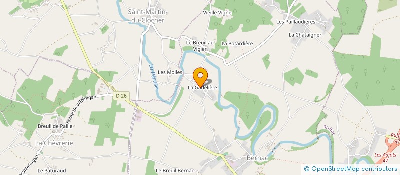 localisation de l'entreprise MONSIEUR THOMAS MOULIGNIER à BERNAC