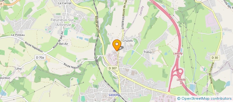 localisation de l'entreprise MONSIEUR THOMAS NOBLET  FLEURIEUX-SUR-L'ARBRESLE