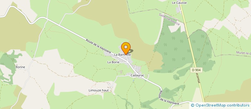 localisation de l'entreprise MONSIEUR THOMAS OLLIER  SALLES-LA-SOURCE