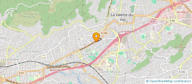 localisation de l'entreprise MONSIEUR THOMAS PEDRESHI  TOULON