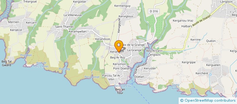 localisation de l'entreprise MONSIEUR THOMAS PENNEC  CLOHARS CARNOET