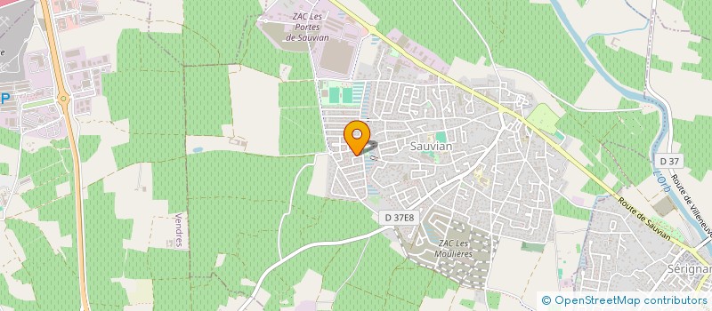 localisation de l'entreprise MONSIEUR THOMAS PEREZ  SAUVIAN