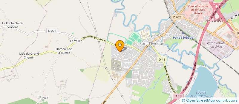 localisation de l'entreprise MONSIEUR THOMAS PERRIL  PONT-L'EVEQUE