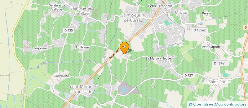 localisation de l'entreprise MONSIEUR THOMAS PERY  SAINT-CIERS-DE-CANESSE