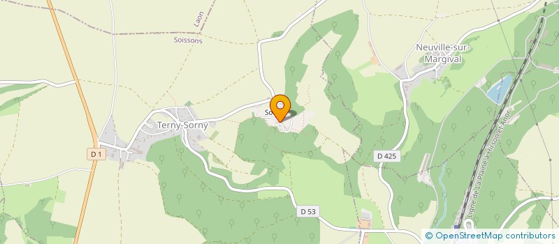 localisation de l'entreprise MONSIEUR THOMAS PETRISSANS  TERNY-SORNY