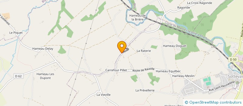 localisation de l'entreprise MONSIEUR THOMAS PEZET  RAUVILLE-LA-BIGOT