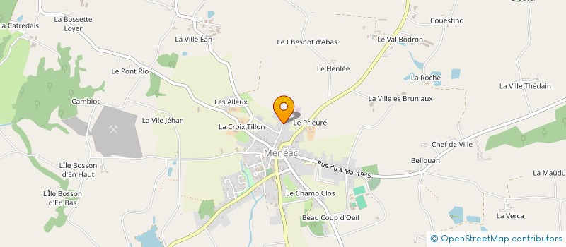 localisation de l'entreprise MONSIEUR THOMAS PICHARD  MENEAC