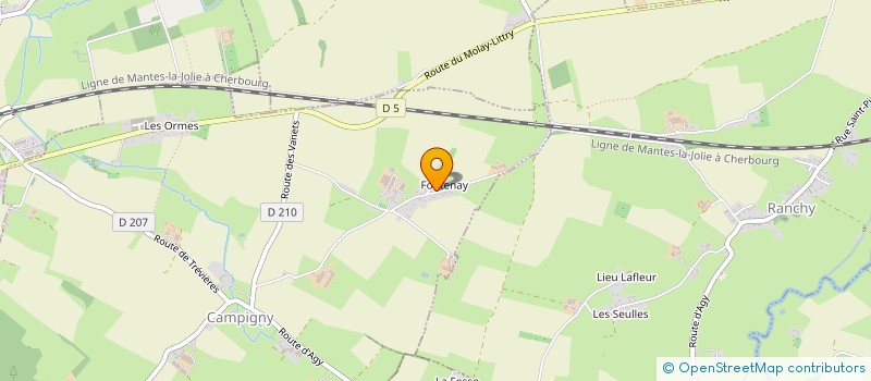 localisation de l'entreprise MONSIEUR THOMAS POISSON  CAMPIGNY