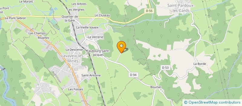 localisation de l'entreprise MONSIEUR THOMAS POUTEAU  LAVAVEIX-LES-MINES
