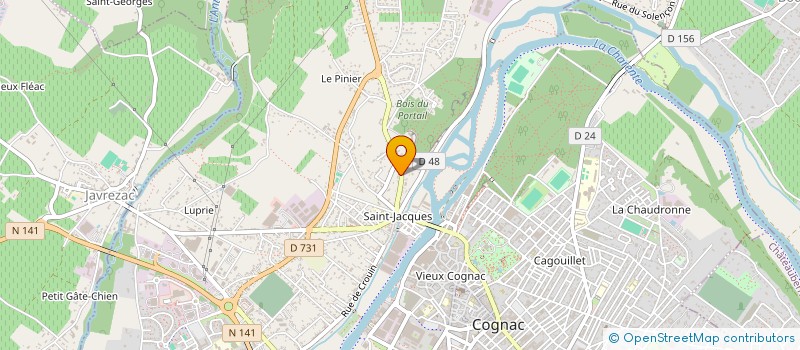 localisation de l'entreprise MONSIEUR THOMAS PRUNEAU à COGNAC
