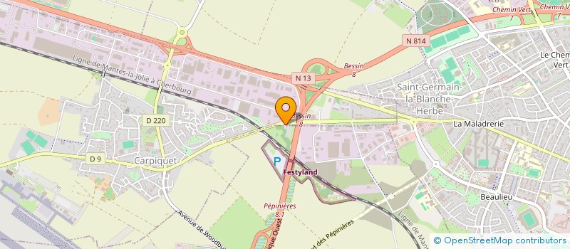 localisation de l'entreprise MONSIEUR THOMAS RAULINE  CARPIQUET