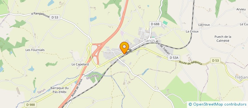 localisation de l'entreprise MONSIEUR THOMAS REBOUL  TANUS