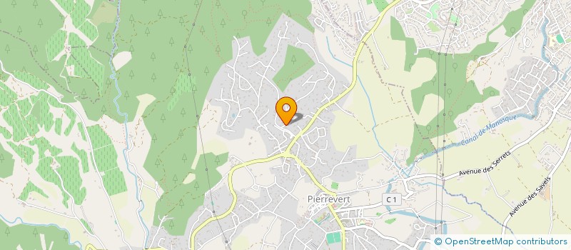 localisation de l'entreprise MONSIEUR THOMAS REYBARD  PIERREVERT