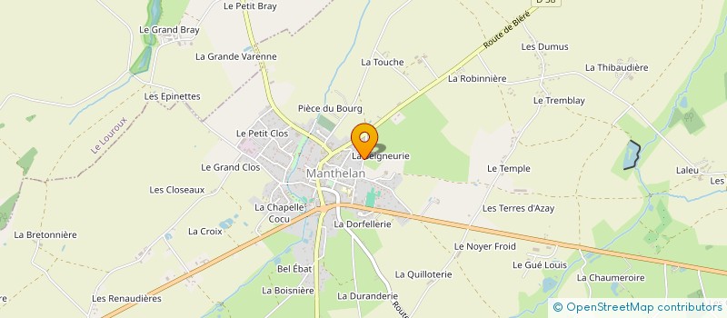 localisation de l'entreprise MONSIEUR THOMAS RIBIERE  MANTHELAN