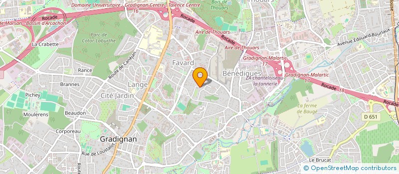 localisation de l'entreprise MONSIEUR THOMAS RICHARD  GRADIGNAN
