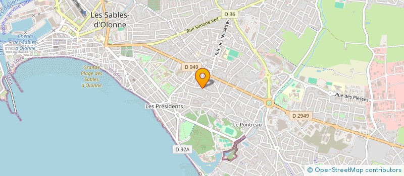 localisation de l'entreprise MONSIEUR THOMAS RIGAUD à LES SABLES D'OLONNE