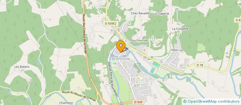 localisation de l'entreprise MONSIEUR THOMAS RIVIERE à BRANTOME EN PERIGORD