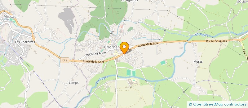 localisation de l'entreprise MONSIEUR THOMAS RONJAT  CHOMERAC