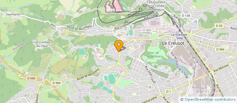 localisation de l'entreprise MONSIEUR THOMAS RUBELJ  LE CREUSOT