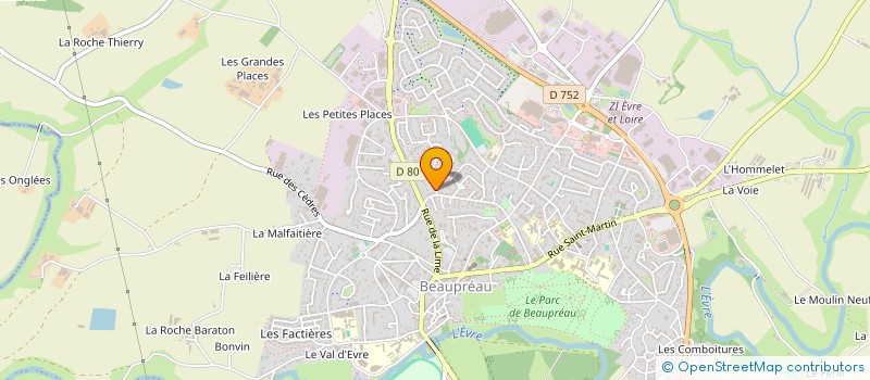 localisation de l'entreprise MONSIEUR THOMAS SAMSON  BEAUPREAU-EN-MAUGES